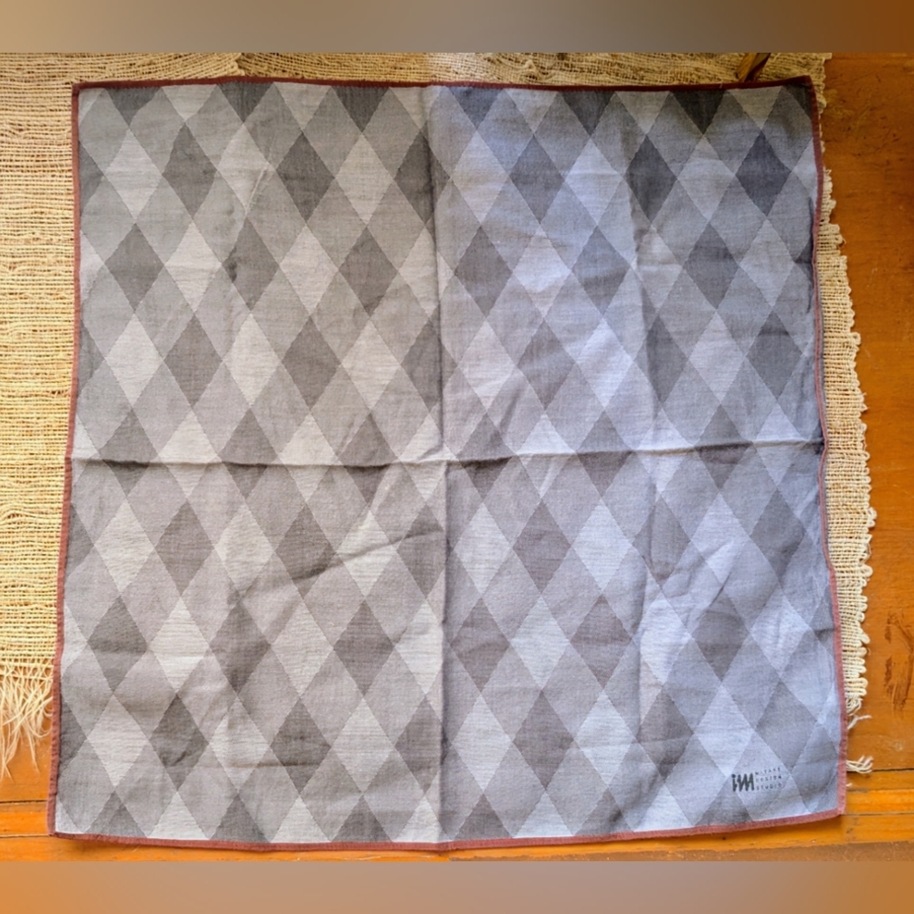 Issey Miyake • Vintage Argyle Handkerchief RARE